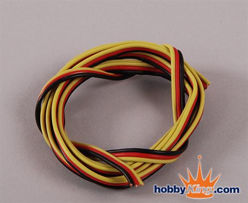 Flat 26AWG servo wire 1mtr (R/B/Y) (6905) [AM-1306-26]